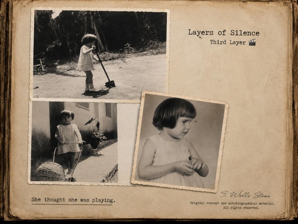 THIRD LAYER — THE TRAINING She thought she was playing. Little by little, the game became expectation. Then obligation. Then sil